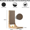 image:imageFUKUMARU Cat Scratcher 327 Inch L Shape Cat Scratch Pad Wall Mounted Cat Scratching Cardboard with Ball Toy for Indoor Cats Extra Large1 Pack 189 in Wood Color