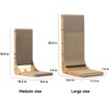 image:imageFUKUMARU Cat Scratcher 327 Inch L Shape Cat Scratch Pad Wall Mounted Cat Scratching Cardboard with Ball Toy for Indoor Cats Extra Large1 Pack 189 in Wood Color