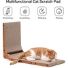 image:imageFUKUMARU Cat Scratcher 327 Inch L Shape Cat Scratch Pad Wall Mounted Cat Scratching Cardboard with Ball Toy for Indoor Cats Extra Large1 Pack 268 in Walnut Color