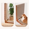 image:imageFUKUMARU Cat Scratcher 327 Inch L Shape Cat Scratch Pad Wall Mounted Cat Scratching Cardboard with Ball Toy for Indoor Cats Extra Large1 Pack 268 in Walnut Color