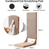 image:imageFUKUMARU Cat Scratcher 327 Inch L Shape Cat Scratch Pad Wall Mounted Cat Scratching Cardboard with Ball Toy for Indoor Cats Extra Large1 Pack 268 in Walnut Color