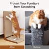 image:imageFUKUMARU Cat Scratcher 327 Inch L Shape Cat Scratch Pad Wall Mounted Cat Scratching Cardboard with Ball Toy for Indoor Cats Extra Large1 Pack 268 in Walnut Color
