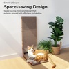 image:imageFUKUMARU Cat Scratcher 327 Inch L Shape Cat Scratch Pad Wall Mounted Cat Scratching Cardboard with Ball Toy for Indoor Cats Extra Large1 Pack 268 in Walnut Color