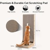 image:imageFUKUMARU Cat Scratcher 327 Inch L Shape Cat Scratch Pad Wall Mounted Cat Scratching Cardboard with Ball Toy for Indoor Cats Extra Large1 Pack 327 in Wood Color
