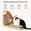 image:imageFUKUMARU Cat Scratcher 327 Inch L Shape Cat Scratch Pad Wall Mounted Cat Scratching Cardboard with Ball Toy for Indoor Cats Extra Large1 Pack 327 in Wood Color