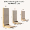 image:imageFUKUMARU Cat Scratcher 327 Inch L Shape Cat Scratch Pad Wall Mounted Cat Scratching Cardboard with Ball Toy for Indoor Cats Extra Large1 Pack 327 in Wood Color