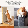 image:imageFUKUMARU Cat Scratcher 327 Inch L Shape Cat Scratch Pad Wall Mounted Cat Scratching Cardboard with Ball Toy for Indoor Cats Extra Large1 Pack 327 in Wood Color