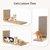 image:imageFUKUMARU Cat Scratcher 327 Inch L Shape Cat Scratch Pad Wall Mounted Cat Scratching Cardboard with Ball Toy for Indoor Cats Extra Large1 Pack 327 in Wood Color