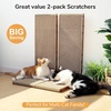 image:imageFUKUMARU Cat Scratcher 327 Inch L Shape Cat Scratch Pad Wall Mounted Cat Scratching Cardboard with Ball Toy for Indoor Cats Extra Large2 Pack 268 in Walnut Color
