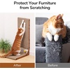 image:imageFUKUMARU Cat Scratcher 327 Inch L Shape Cat Scratch Pad Wall Mounted Cat Scratching Cardboard with Ball Toy for Indoor Cats Extra Large2 Pack 268 in Walnut Color