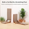 image:imageFUKUMARU Cat Scratcher 327 Inch L Shape Cat Scratch Pad Wall Mounted Cat Scratching Cardboard with Ball Toy for Indoor Cats Extra Large2 Pack 268 in Walnut Color