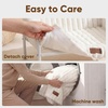 image:imageFUKUMARU Elevated Cat Couch Beds for Indoor Cats Sturdy Metal Frame Cat Hammock Bed with HighDensity Foam Cushion Removable Washable Fluffy Cover Breathable Raised Dog Bed amp Cat Sofa Chair CreamCream