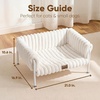 image:imageFUKUMARU Elevated Cat Couch Beds for Indoor Cats Sturdy Metal Frame Cat Hammock Bed with HighDensity Foam Cushion Removable Washable Fluffy Cover Breathable Raised Dog Bed amp Cat Sofa Chair CreamCream