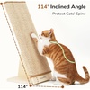image:imageFUKUMARU Sisal Cat Scratcher Ramp Wood Cat Scratching Post Replaceable Scratching Mat for Indoor Cats L Shape Wall Mount Cats Scratch Pad Furniture Protector for Couch Sofa