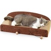 image:imageFUKUMARU 26 Inch Cat Scratcher Bed 2 Reversible Cardboard Cat Scratch Pads Refill for Indoor Cats Durable Large Cats Scratching Bed Sofa Couch Lounger with Fun Toys Furniture Protector CaramelCaramel