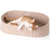 image:imageFUKUMARU Cat Scratcher 24 Inch Sofa Shape Cat Scratching Bed Reversible Detachable Cats Scratching Board Round Cats Scratch Pads Refill Indoor BeigeBeige