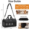 image:imageFUKUMARU Cat Carrier Light amp Airy Pet Carrier 18x11x11 Airline Approved Dog Carrier for Small Dogs 2in1 Shoulder Strap Leash Collapsible Soft Cat Travel Carrier with AntiScratch Mesh BlackBlack