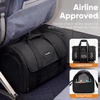 image:imageFUKUMARU Cat Carrier Light amp Airy Pet Carrier 18x11x11 Airline Approved Dog Carrier for Small Dogs 2in1 Shoulder Strap Leash Collapsible Soft Cat Travel Carrier with AntiScratch Mesh BlackBlack