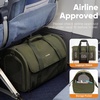 image:imageFUKUMARU Cat Carrier Light amp Airy Pet Carrier 18x11x11 Airline Approved Dog Carrier for Small Dogs 2in1 Shoulder Strap Leash Collapsible Soft Cat Travel Carrier with AntiScratch Mesh BlackGreen
