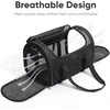 image:imageFUKUMARU Cat Carrier Light amp Airy Pet Carrier 18x11x11 Airline Approved Dog Carrier for Small Dogs 2in1 Shoulder Strap Leash Collapsible Soft Cat Travel Carrier with AntiScratch Mesh BlackBlack