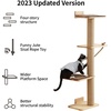 image:imageFUKUMARU Cat Scratching Activity Tree Wall Mounted 50 Inch Cats Scratch Post with Kitten Bed Rubber Wood Scratcher Posts Large