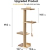 image:imageFUKUMARU Cat Scratching Activity Tree Wall Mounted 50 Inch Cats Scratch Post with Kitten Bed Rubber Wood Scratcher Posts Large