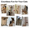 image:imageFUKUMARU Cat Scratching Activity Tree Wall Mounted 50 Inch Cats Scratch Post with Kitten Bed Rubber Wood Scratcher Posts Large