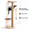 image:imageFUKUMARU Cat Scratching Activity Tree Wall Mounted 50 Inch Cats Scratch Post with Kitten Bed Rubber Wood Scratcher Posts Large