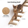 image:imageFUKUMARU Cat Wall Furniture 3 Pack Cats Walls Shelves Set Solid Rubber Wood Kitten Shelf for Sleeping Playing Climbing and Lounging