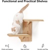 image:imageFUKUMARU Cat Wall Shelves 2 Platform Kitten Wall Furniture Tree Shape WallMounted Floating Shelf with Sisal Mat Solid Rubber Wood Cats Perch for 16 Inch Drywall Suitable for Climb Play NapSisal mat