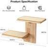 image:imageFUKUMARU Cat Wall Shelves 2 Platform Kitten Wall Furniture Tree Shape WallMounted Floating Shelf with Sisal Mat Solid Rubber Wood Cats Perch for 16 Inch Drywall Suitable for Climb Play NapSisal mat
