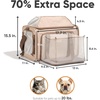 image:imageFUKUMARU Expandable Pet Carrier for Cat 18x11x11 Large Cat Carrier Soft Collapsible Airline Approved Dog Carrier Ventilate Cat Travel Carrier with Durable Mesh EscapeProof Small Dog Carrier BluePink