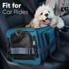 image:imageFUKUMARU Expandable Pet Carrier for Cat 18x11x11 Large Cat Carrier Soft Collapsible Airline Approved Dog Carrier Ventilate Cat Travel Carrier with Durable Mesh EscapeProof Small Dog Carrier BlueBlue