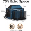 image:imageFUKUMARU Expandable Pet Carrier for Cat 18x11x11 Large Cat Carrier Soft Collapsible Airline Approved Dog Carrier Ventilate Cat Travel Carrier with Durable Mesh EscapeProof Small Dog Carrier BlueBlue