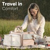 image:imageFUKUMARU Expandable Pet Carrier for Cat 18x11x11 Large Cat Carrier Soft Collapsible Airline Approved Dog Carrier Ventilate Cat Travel Carrier with Durable Mesh EscapeProof Small Dog Carrier BluePink