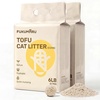 image:imageFUKUMARU Tofu Cat Litter  Natural Lightweight Bean Dregs amp Corn Starch Cat Litter Pellets Dust Free Quick Clumping Effective Odor Control Flushable Low Tracking 32lb 8lb x 4 BagsNaturally Fresh Scent