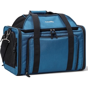 image:imageFUKUMARU Expandable Pet Carrier for Cat 18x11x11 Large Cat Carrier Soft Collapsible Airline Approved Dog Carrier Ventilate Cat Travel Carrier with Durable Mesh EscapeProof Small Dog Carrier BlueBlue