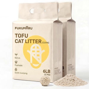 image:imageFUKUMARU Tofu Cat Litter  Natural Lightweight Bean Dregs amp Corn Starch Cat Litter Pellets Dust Free Quick Clumping Effective Odor Control Flushable Low Tracking 32lb 8lb x 4 BagsNaturally Fresh Scent