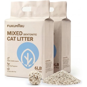 image:imageFUKUMARU Tofu Cat Litter  Natural Lightweight Bean Dregs amp Corn Starch Cat Litter Pellets Dust Free Quick Clumping Effective Odor Control Flushable Low Tracking 32lb 8lb x 4 BagsWhite Tea Light Aroma