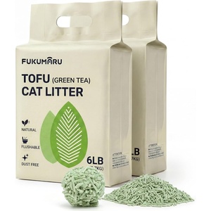 image:imageFUKUMARU Tofu Cat Litter 12lb  Lavender Scent Firm Clumping Natural Odor Control Low Dust Flushable PlantBased Pellets for Cats 6lb x 2 BagsLight Green Tea Aroma