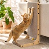 image:imageFUKUMARU Cat Scratcher 2 Packs Cat Scratching Boards for Indoor Cats L Shaped Cardboard Cats Scratcher Vertical Scartch Pads with Ball Toy Wood Color 25 InchWood Color