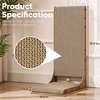 image:imageFUKUMARU Cat Scratcher 2 Packs Cat Scratching Boards for Indoor Cats L Shaped Cardboard Cats Scratcher Vertical Scartch Pads with Ball Toy Wood Color 25 InchWalnut Color