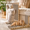 image:imageFUKUMARU Cat Scratcher 2 Packs Cat Scratching Boards for Indoor Cats L Shaped Cardboard Cats Scratcher Vertical Scartch Pads with Ball Toy Wood Color 25 InchWood Color