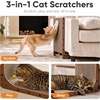 image:imageFUKUMARU Cat Scratcher 2 Packs Cat Scratching Boards for Indoor Cats L Shaped Cardboard Cats Scratcher Vertical Scartch Pads with Ball Toy Wood Color 25 InchWalnut Color
