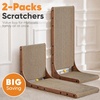 image:imageFUKUMARU Cat Scratcher 2 Packs Cat Scratching Boards for Indoor Cats L Shaped Cardboard Cats Scratcher Vertical Scartch Pads with Ball Toy Wood Color 25 InchWalnut Color