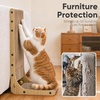 image:imageFUKUMARU Cat Scratcher 2 Packs Cat Scratching Boards for Indoor Cats L Shaped Cardboard Cats Scratcher Vertical Scartch Pads with Ball Toy Wood Color 25 InchWood Color
