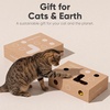 image:imageFUKUMARU Cat Scratcher 2 Packs Cat Scratching Boards for Indoor Cats L Shaped Cardboard Cats Scratcher Vertical Scartch Pads with Ball Toy Wood Color 25 InchWalnut Color