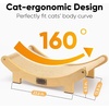 image:imageFUKUMARU Cat Scratcher Bed Sisal 236 Inch Durable Scratching Bed for Indoor Cats Large Cat Scratch Pad Natural Sisal Hammock Solid Wood Frame Lounger Chair for Sleep amp Scratch WoodBeige