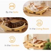 image:imageFUKUMARU Cat Scratcher Bed Sisal 236 Inch Durable Scratching Bed for Indoor Cats Large Cat Scratch Pad Natural Sisal Hammock Solid Wood Frame Lounger Chair for Sleep amp Scratch WoodBeige