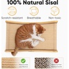 image:imageFUKUMARU Cat Scratcher Bed Sisal 236 Inch Durable Scratching Bed for Indoor Cats Large Cat Scratch Pad Natural Sisal Hammock Solid Wood Frame Lounger Chair for Sleep amp Scratch WoodBeige